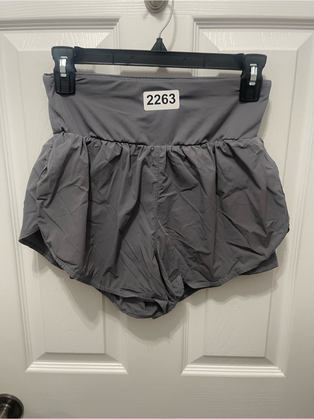 ADMU Women's Athletic High-Rise Running Shorts in Gray